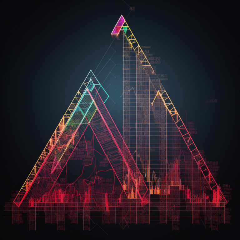 Image showcasing a symmetrical triangle continuation pattern in technical analysis.