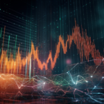 Illustration showing the S&P 500 technical analysis chart with an upward trend, symbolizing market growth and the impact of AI on the stock market.